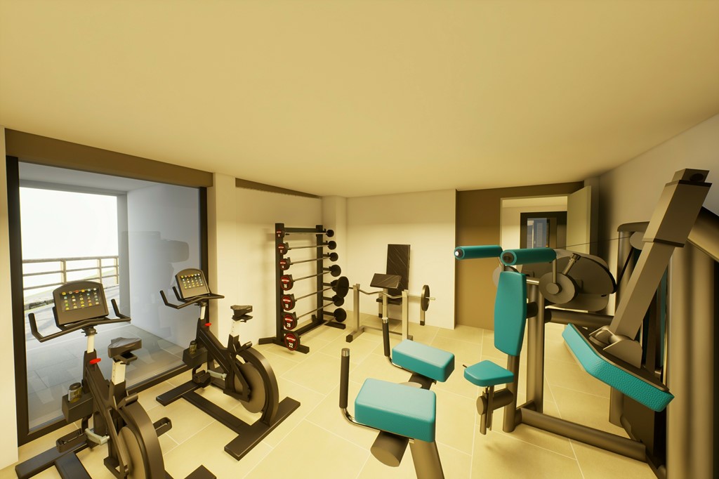 Palestra attrezzata dell’Hotel Polsa in Trentino, area fitness e benessere per gli ospiti