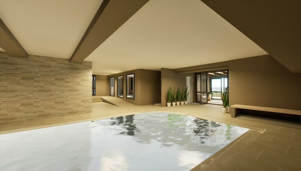 Piscina interna del Family Hotel Polsa di Brentonico, nuova area wellness in Trentino